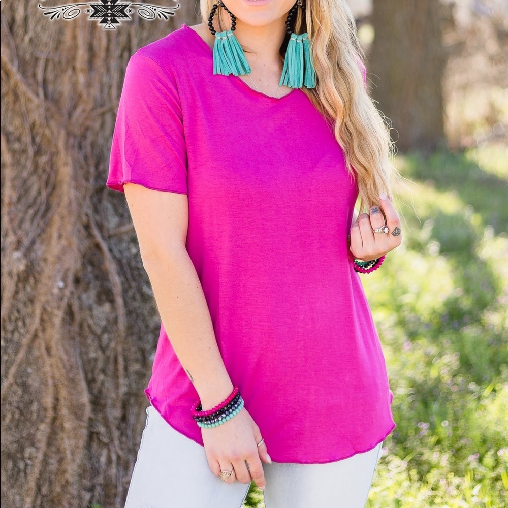 Crazy Train-Magenta Butter Basic Tee